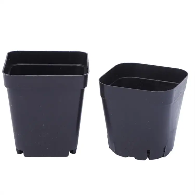 

Planters Succulent Pot without Plates for Bonsai Horticultural supplies black Plastic square flowerpot