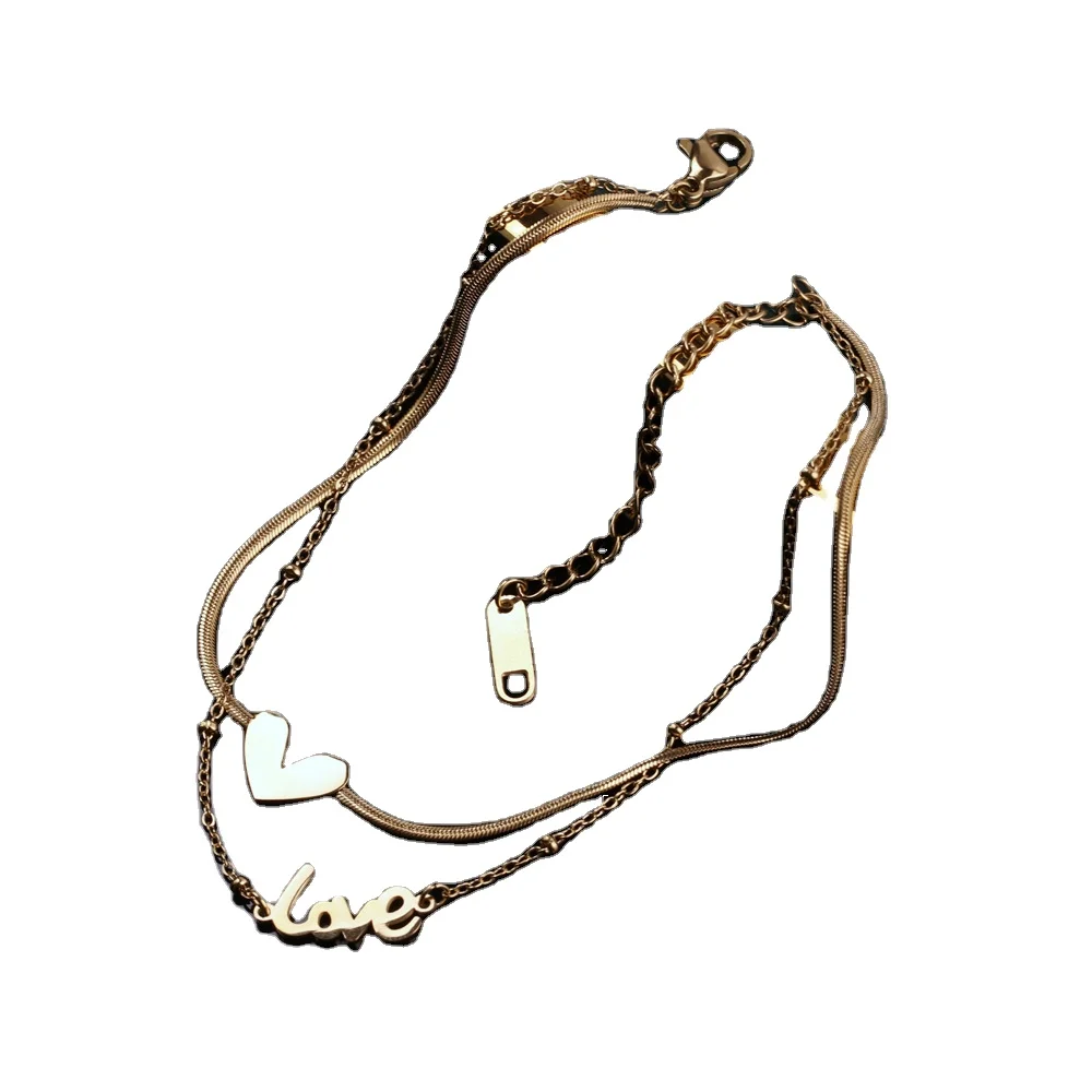

New arrival anklet jewelry Stainless steel heart charm anklet Korea style
