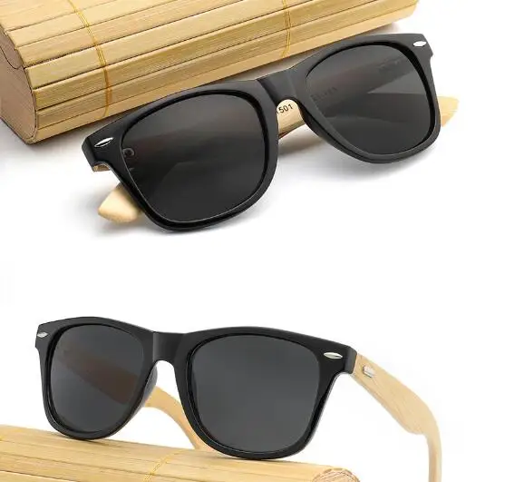 

20 colors available men women coating lens classic rivet full PC polycarbonate rim frame bamboo wood sunglasses