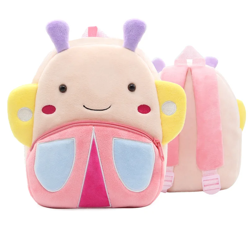 

Butterfly schoolbag animal children's backpack 3d cartoon plush children's backpack fashion kindergarten schoolbag