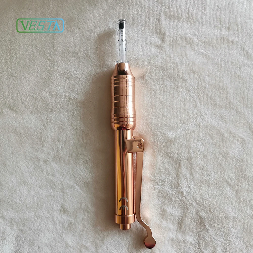 

VESTA 2021 Hyaluronic Injection Pen Hyaluronic Acid Meso Injector For Lip Lifting No Needle Dermal Filler, Colorized gold