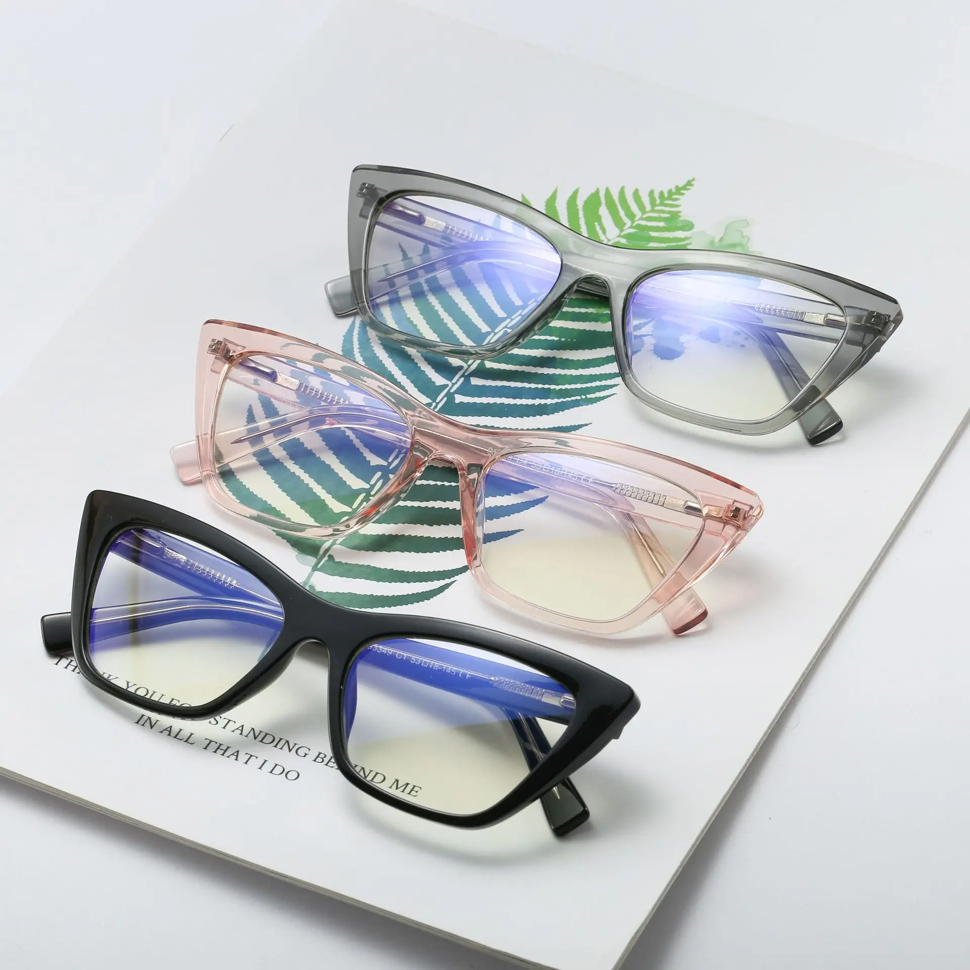 

lmamba new trend women blue light blockiing frame glasses CP pin TR90 spring spectacle frame flat lens eyeglasses