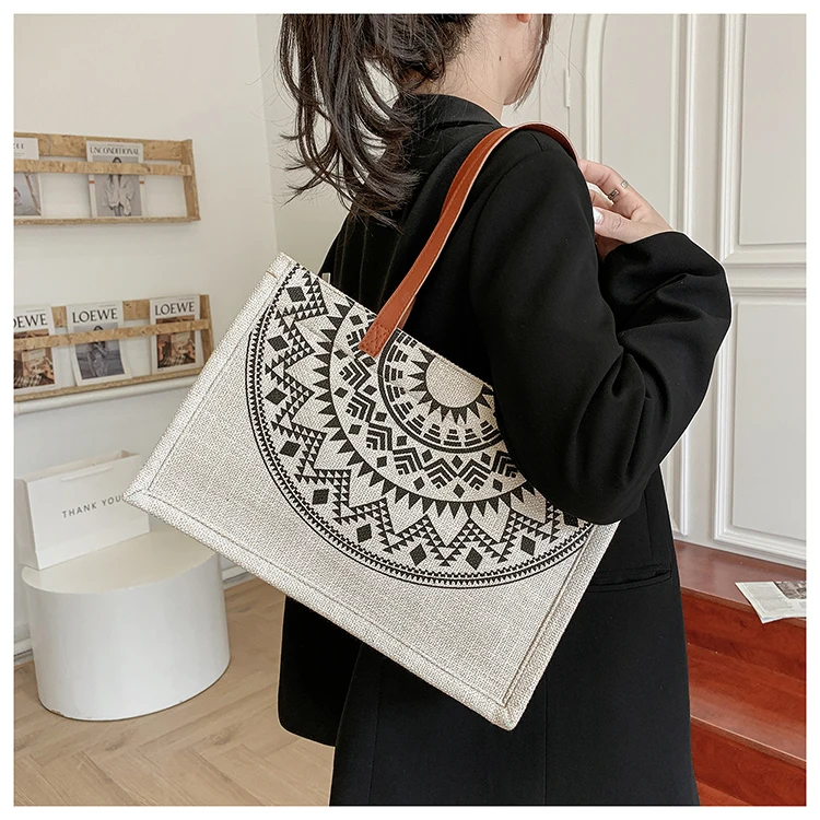 

2021 new canvas tote bag letter cloth bag linen handbag, Any color from our color card