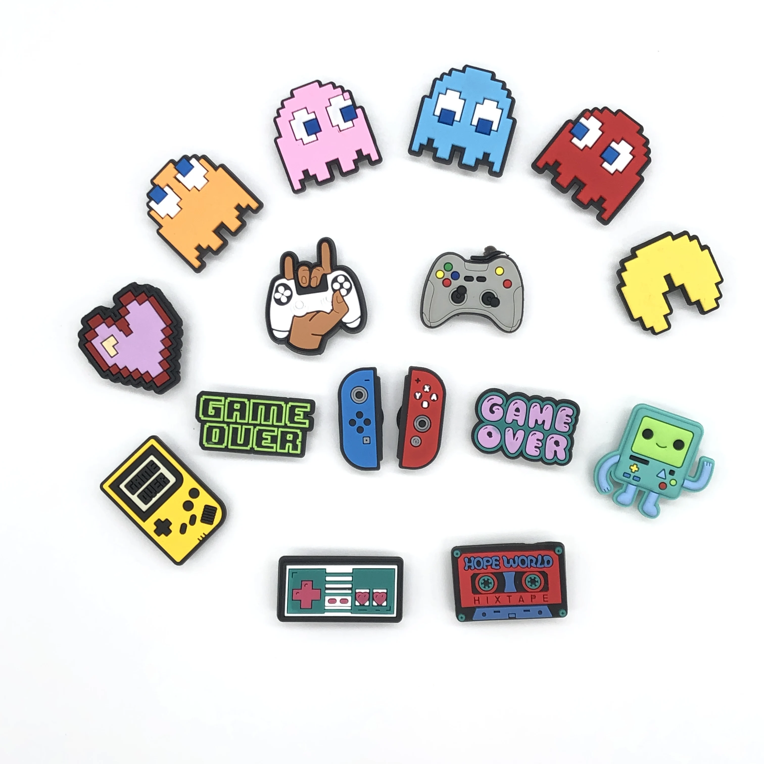 

Custom Shoes accessories croc charms game My world Console pixel party gifts croc shoes charms, Picture