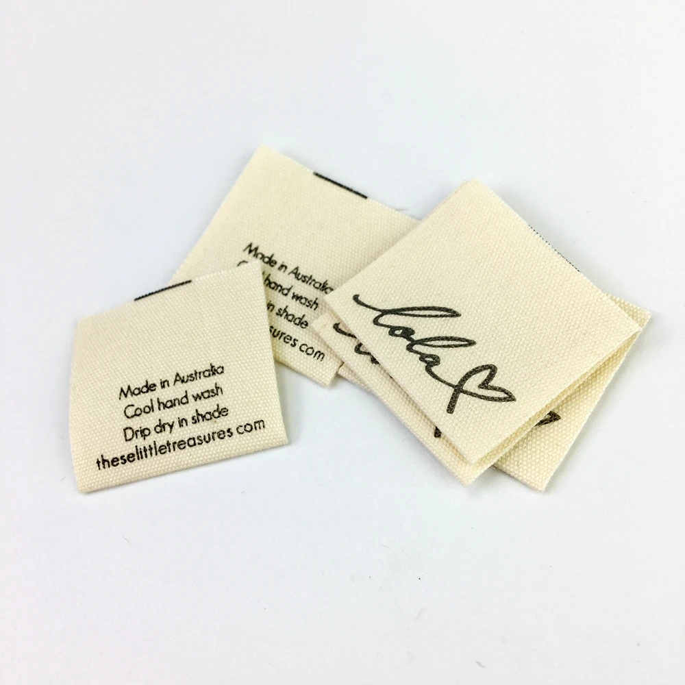 

100% Organic Clothing Labels cotton label custom for Apparel