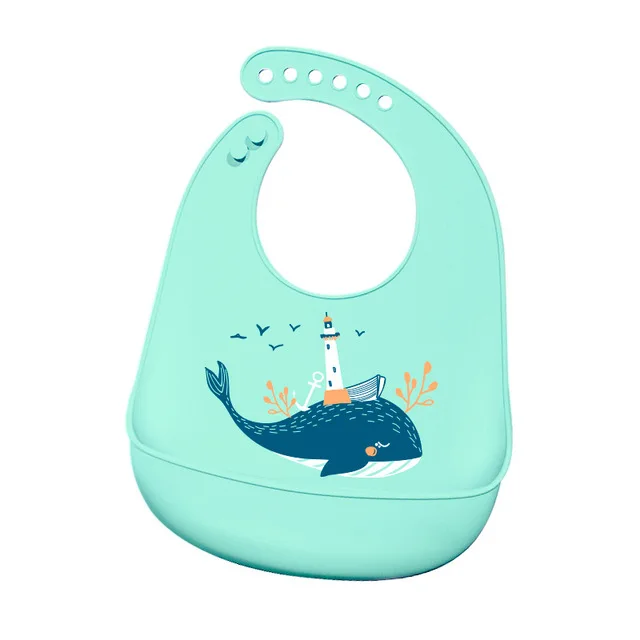 

Waterproof Silicone Baby Eating Bibs Hot Sale Animals Baby Bibs
