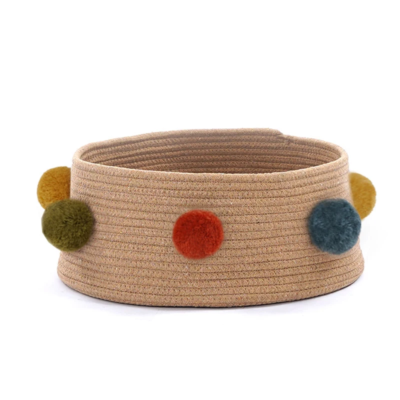 

China Supplier Hot Sale Round Cat Washable Cotton Rope Woven Nest