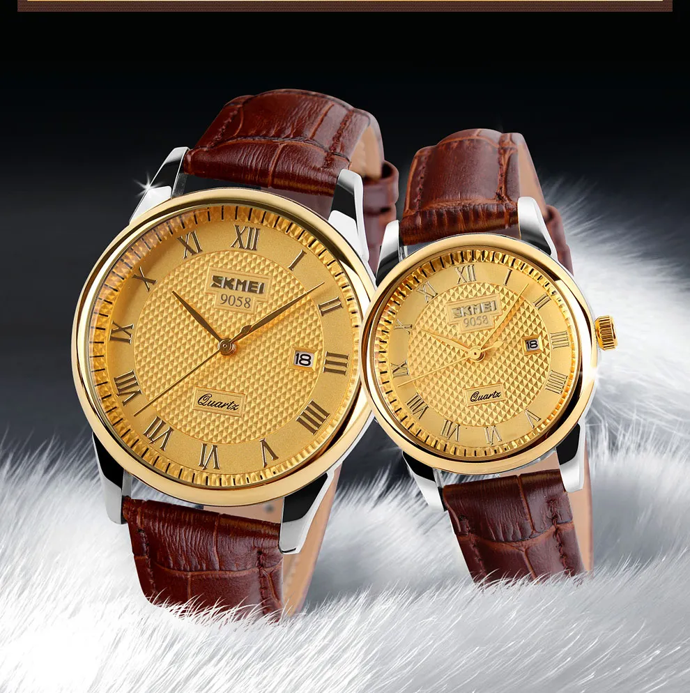 1395 skmei 9058 fashion quartz luxury wrist men women christmas