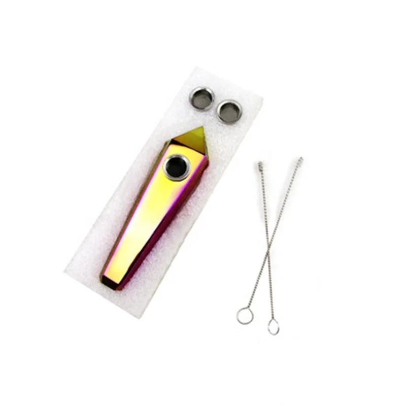 

Crystal Six-prism Single-pointed Smoking Pipe Hot Selling Portable Small Smoke Accessories, Colorful