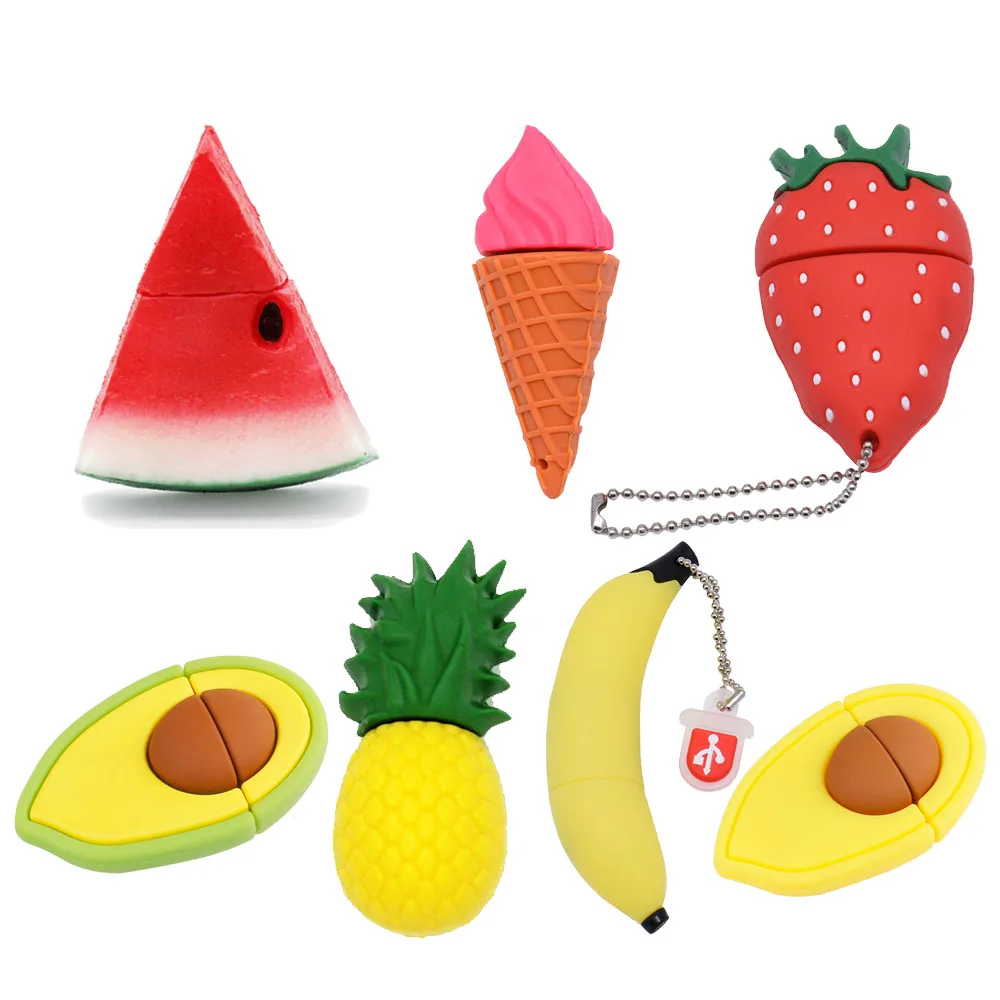 

Custom Pvc Fruit Shape USB Flash drive Disk 8GB Pendriv cartoon cles usb Stick 3d 2d 16gb 32gb thumb drive