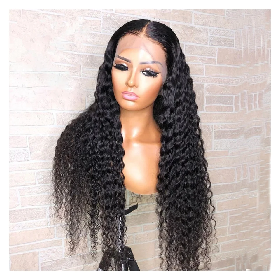 

Pre-plucked Transparent HD Lace wig 100% Virgin Human Hair Lace Frontal Wig Full Density Deep Wave Curly Lace Front Wig