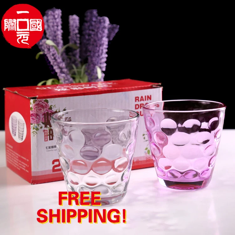 

1 dollar high quality six piece tea glass cup set, Muliti color