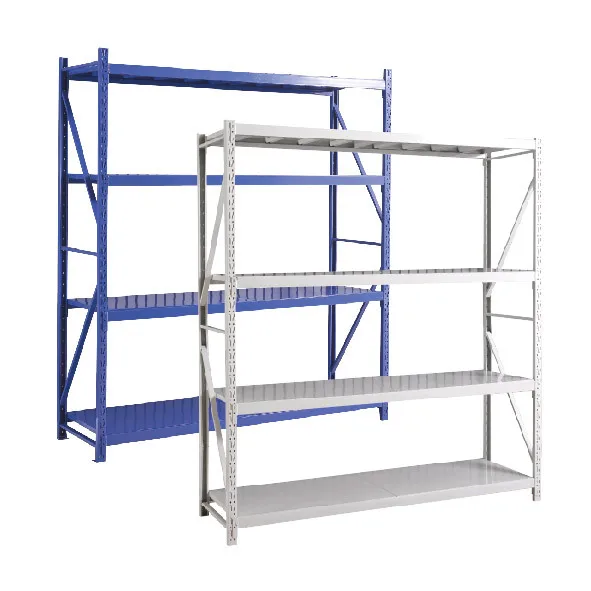 

4-Shelf Light Duty Rivet Shelving Grocery Boltless Shelf Metal Stacking Storage Shelf Racks for Shops HJQ-124