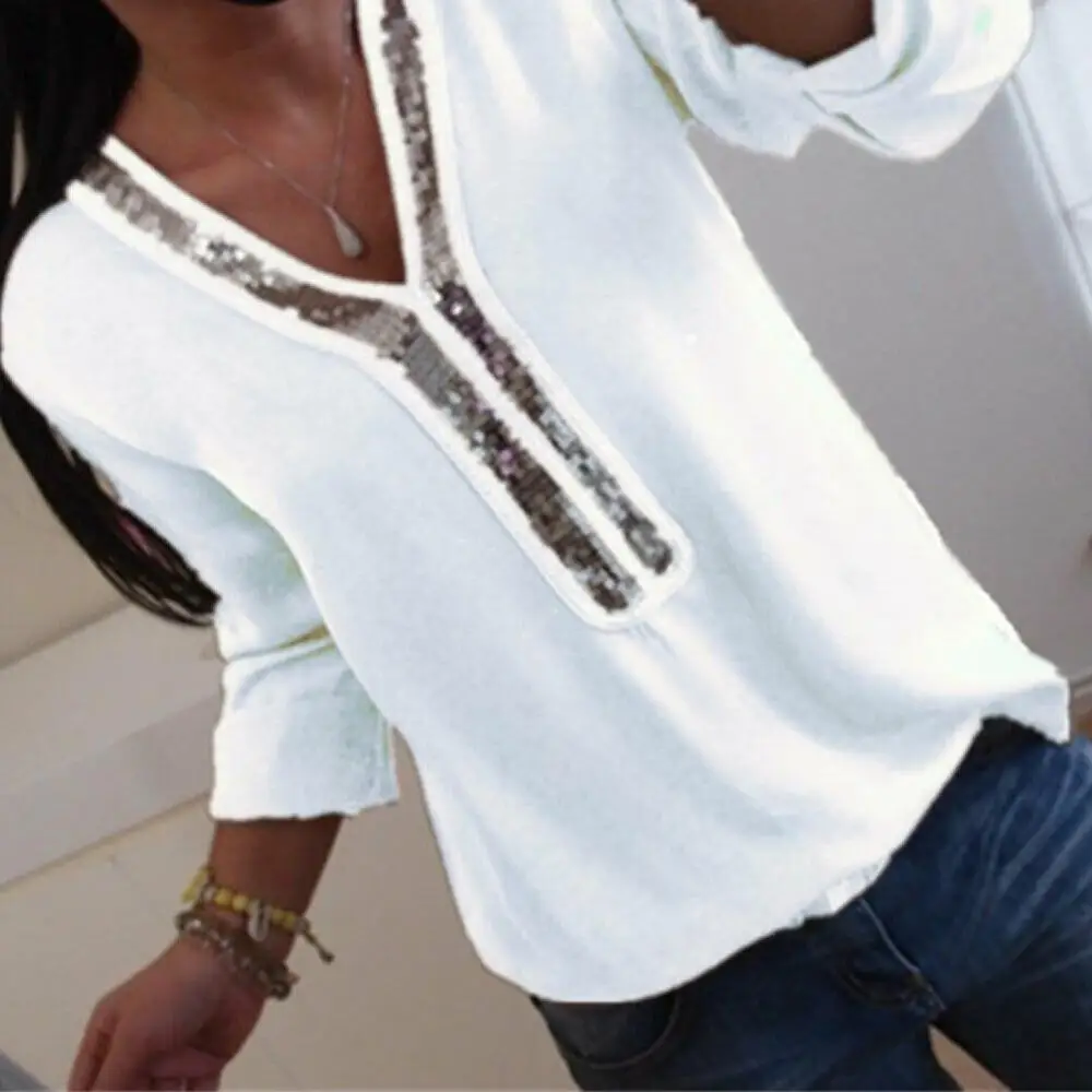 

Hot Plus Size Women Top Chiffon Solid Shirt V-Neck Short Sleeve Summer Casual Loose Tops Blouse