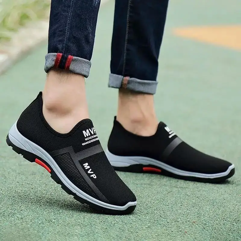 

Brand new walking for men sneakers custom men's white canvas shoes