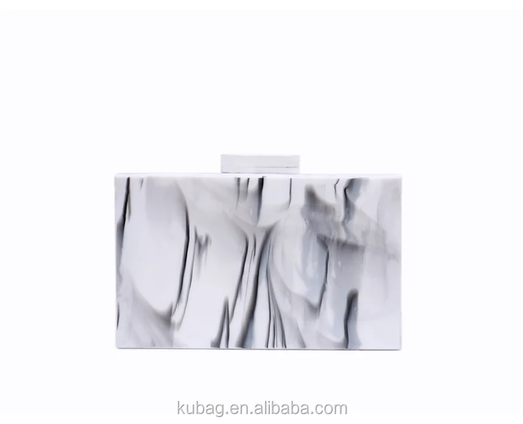 acrylic clutch bag marble