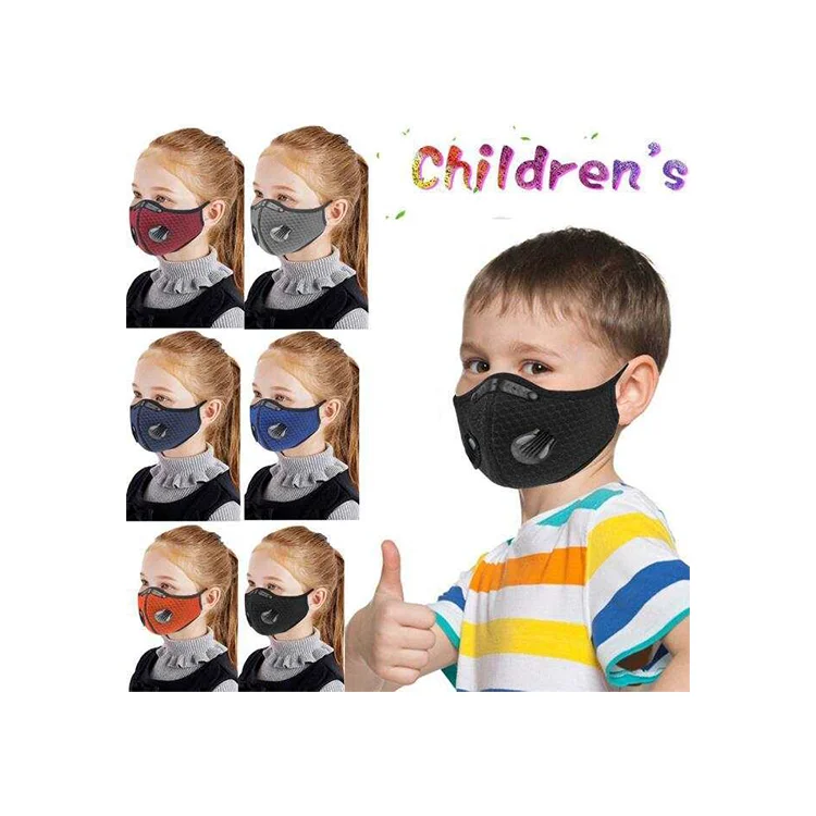 

Kids Custom Reusable Cotton Fashion Washable Fabric Wholesale Dust Black Face M ask