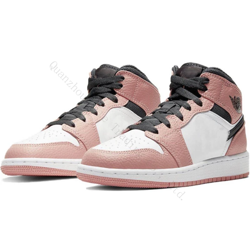 

1 Mid Pink Quartz men women sneakers fashion casual sports shoes basketball shoes