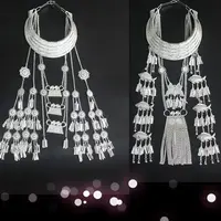 

Factory Chinese miao ethnic necklaces alloy plated silver necklace Retro luxury