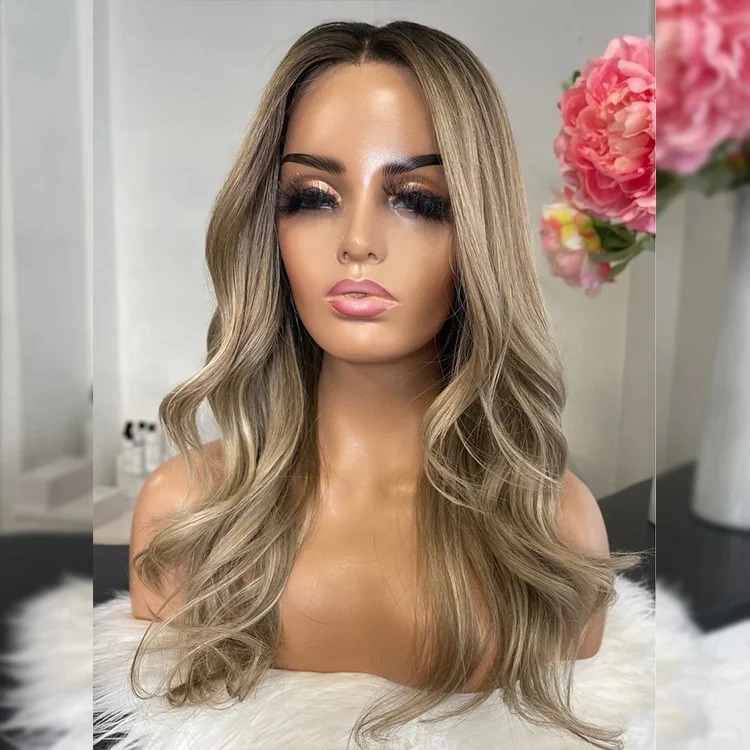 

613 Lace Front Wigs Ash Blonde Highlight 10/613 Blonde Full Lace Glueless Human Hair Wig European wigs