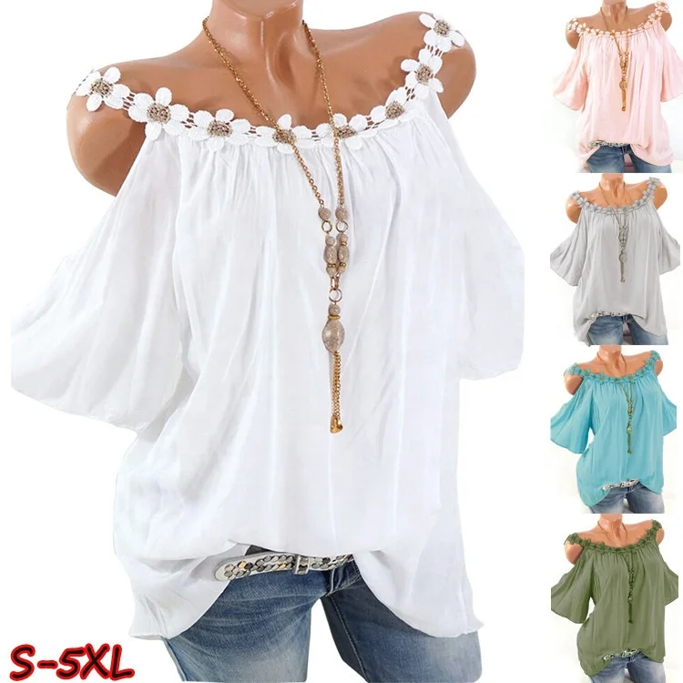 

In Stock Fast Delivery Summer EBAY WISH Amazon Hot-Selling Sling Shirt Strapless Lace Hot Drilling Solid Color Sling Woman Shirt