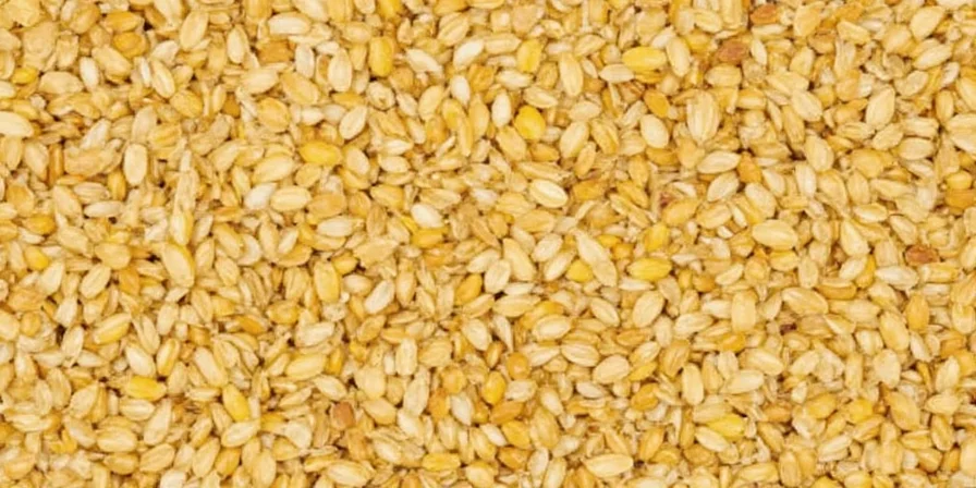 Toasted sesame seeds in a bowl