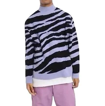 

2021 OEM New Striped Pullover Sweater Fashion Turtleneck Sweaters Casual Men's 2020 sweater