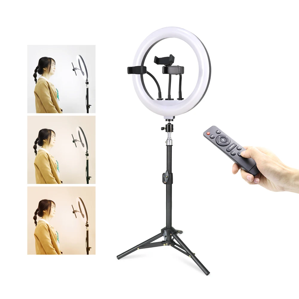 

12 inch dimmable LED ring light kit with  tripod tik tok video stand with ring light table stand with tripod stand