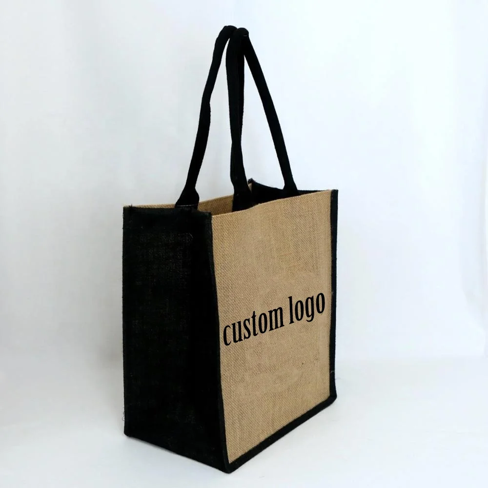 

OEM TOP quality 100% jute tote bag custom shopping bag, Customized color