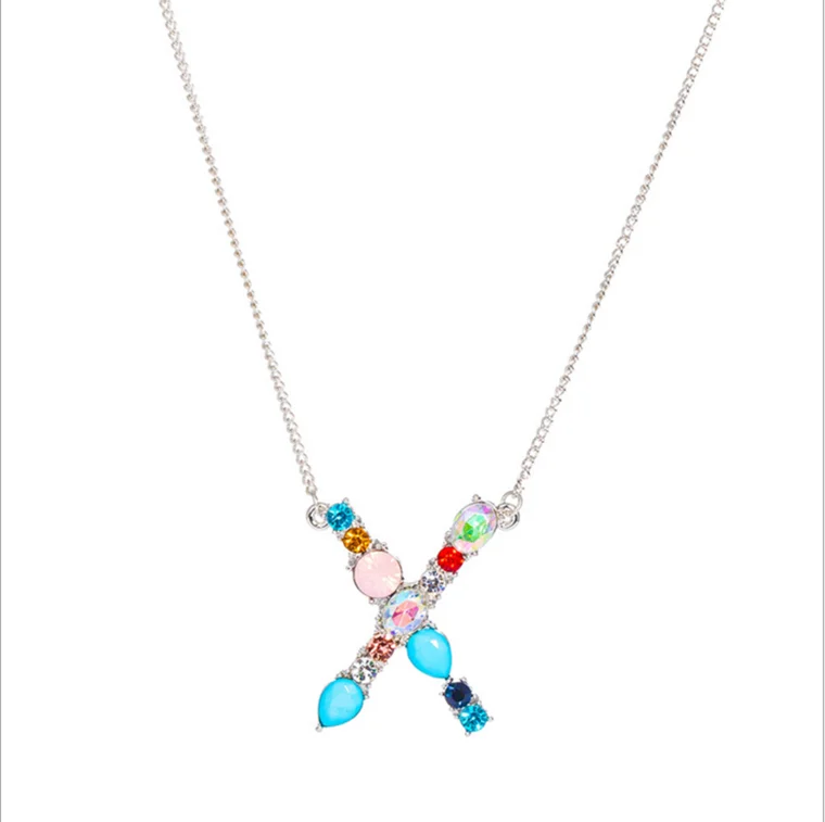 

Alphabet Initial English Letter Necklace minimalist pendant chain for girls