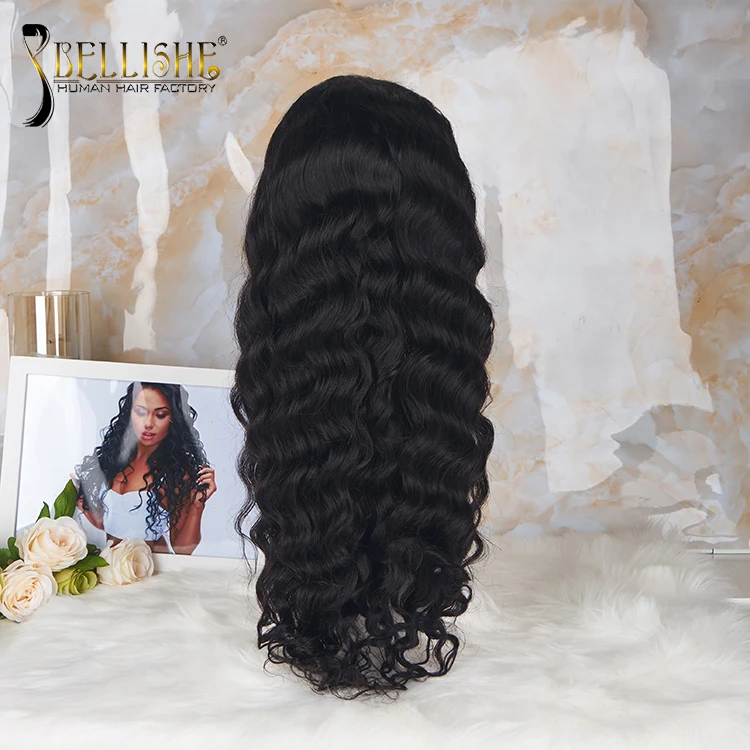 

bellishe hair ocean wave lace front wig , 100% remy Virgin brazilian Human Hair wigs