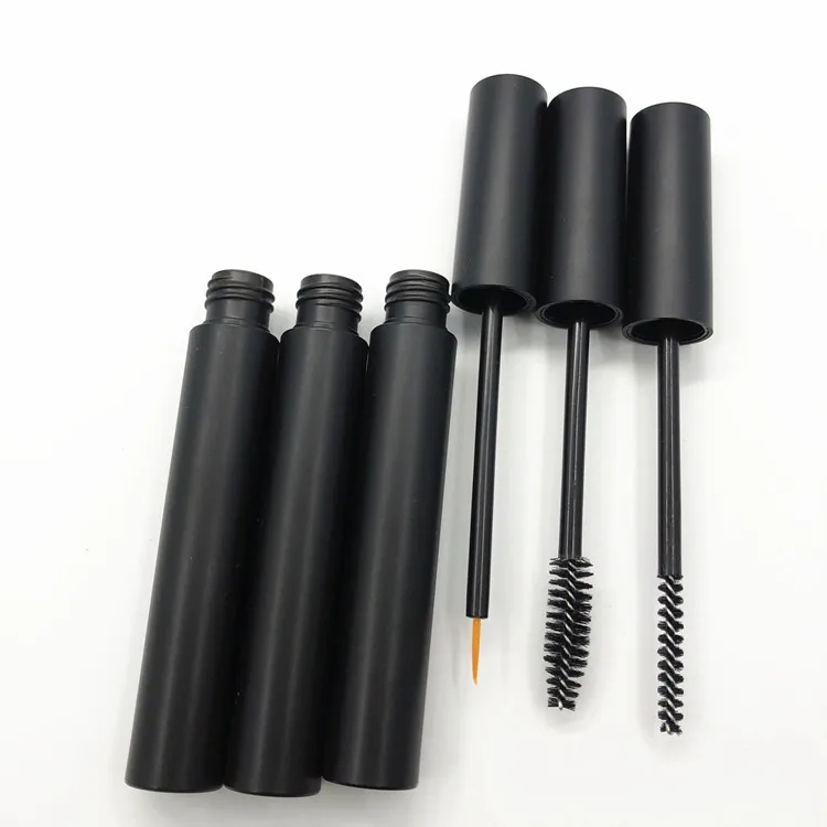 

12ml wholesale matte black eyelash tube packaging Eyeliner tube container empty mascara tubes with brush