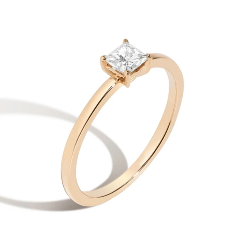 

Fashion Jewelry 925 Sterling Silver Gold Plated Ring With Cubic Zircon