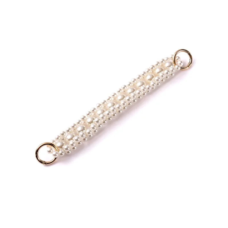 

Meetee B-S556 Handbag Thick Chain DIY Bag Exquisite Pearl Handle Strap, Colorful