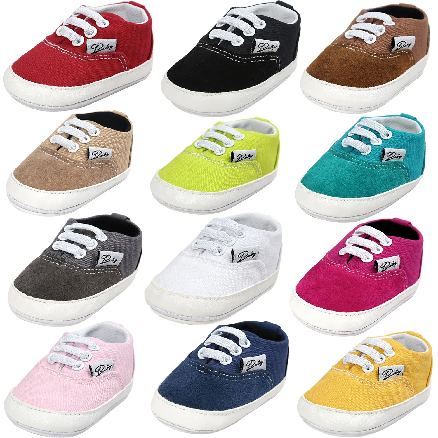 

High Quality Outdoor four Season breathable soft sole organic rubber anti-slip unisex baby sneaker Canvas Shoe