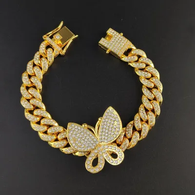 

Fashion Charming Jewelry High Quality Cuban Link Butterfly Charms For Bracelets