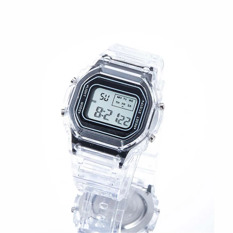 

Low price Promotion small square LED luminous watches waterproof watch alarm clock sports electronic watches