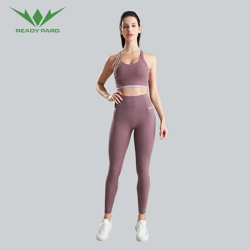 
Women 2 two pieces set gym yoga cloth sports tank top bra and high waist leggings workout suit 