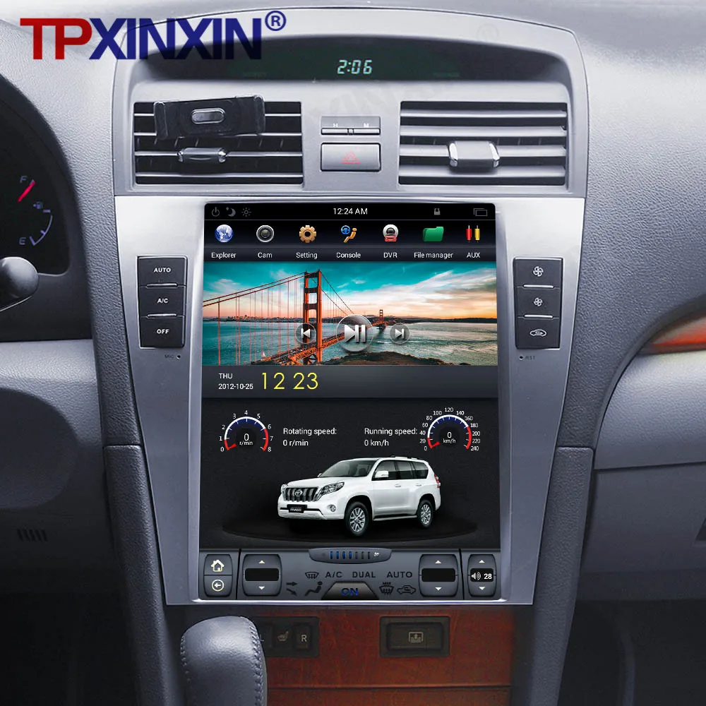 

For Toyota Camry 2007-2011 Android 9.0 Tesla Vertical Screen Car Radio Multimedia Navigation