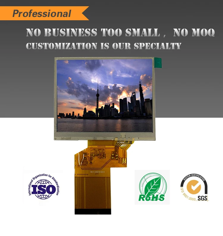 custom lcd display  SPI/RGB  320*240  3.5 inch LCD TFT touch screen
