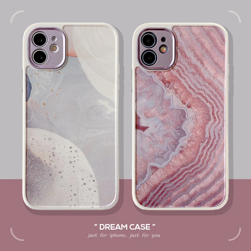 

For iPhone 12 11 Pro Max Mini Vintage Marble Phone Case For iPhone X XR XS Max 7 8 Plus Soft TPU Bumper Back Cover Coque Funda