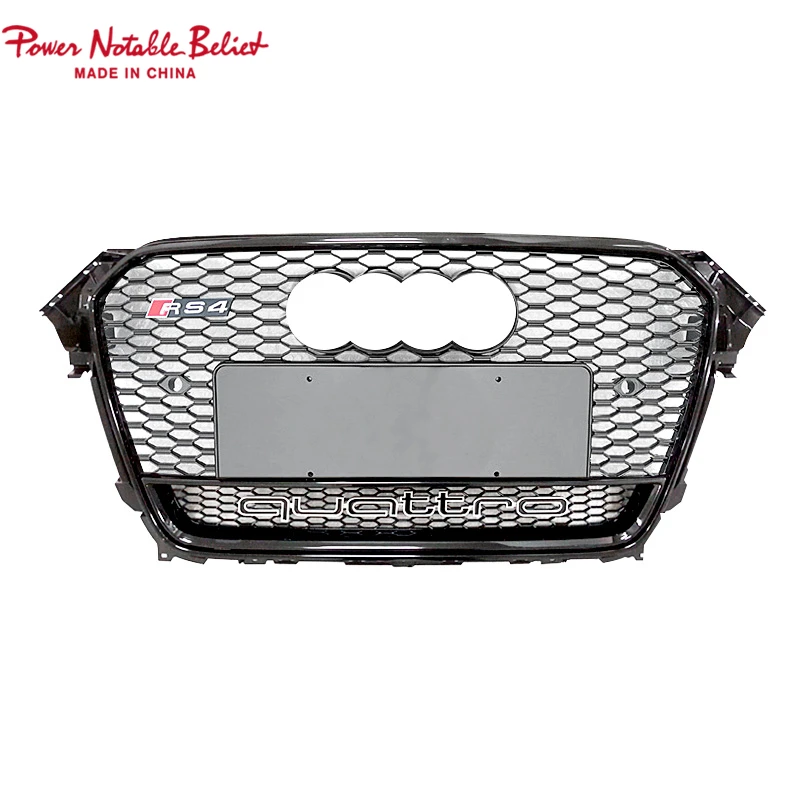 

Front Bumper grill for Audi A4 B85 A4L center honeycomb mesh black grill for Audi B8.5 RS4 quattro style 2013-2015