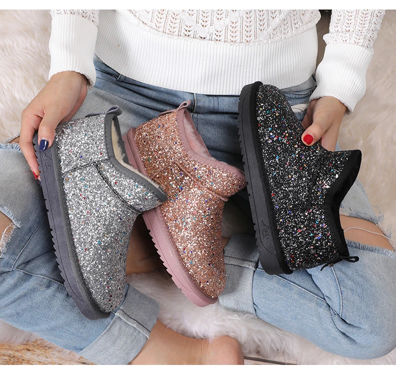 

bling bling snow boots for women