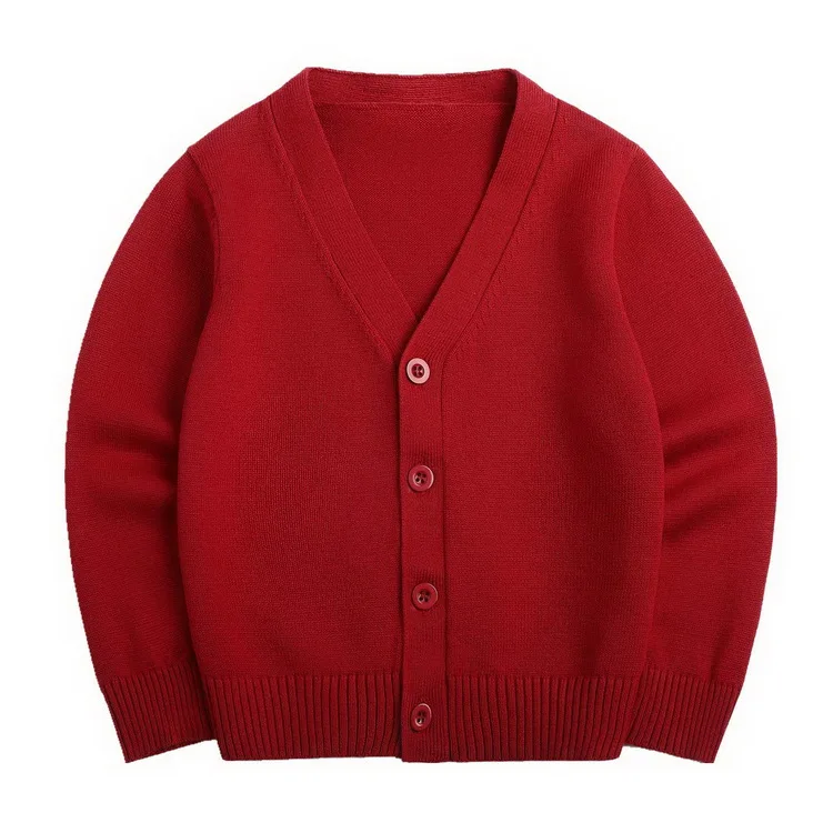 
Black Wool / Polyester V Neck Kindergarten Kids Primary Secondary High Girls Boys School Sweaters Uniform 