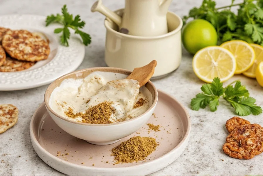 Ranch dressing bowl with fresh herbs