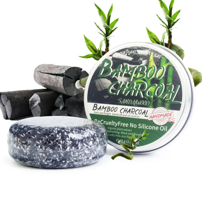 

Private Brand Pure Natural Organic Herbal Activated Bamboo Charcoal Black Hair Care Nourish Hair Follicle Handmade Soap SPA