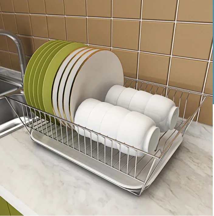 

304 stainless steel kitchen dish drying rack drainer racks