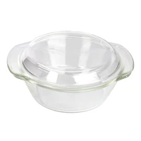 

heat resistant glass cooking pot borosilicate glass pots with cover cookware sets