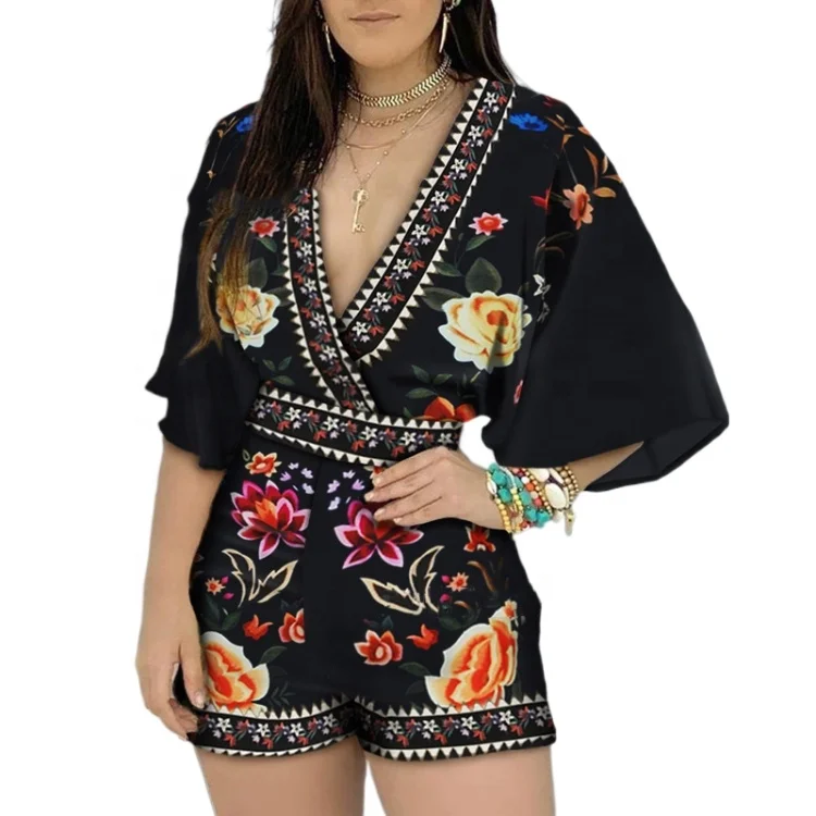 

Chiffon Blouse One Piece Jumpsuit Women Plus Size Jumpsuits Short Jumpsuit Women 2021