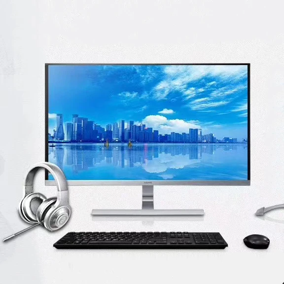 

2021 new sales 23.8 inch ultra thin ips screen Gaming all in one pc with independent video card